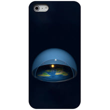 DistinctInk® Hard Plastic Snap-On Case for Apple iPhone or Samsung Galaxy - Flat Earth