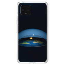 DistinctInk® Clear Shockproof Hybrid Case for Apple iPhone / Samsung Galaxy / Google Pixel - Flat Earth Map