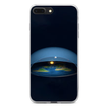 DistinctInk® Clear Shockproof Hybrid Case for Apple iPhone / Samsung Galaxy / Google Pixel - Flat Earth Map