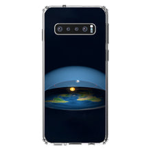 DistinctInk® Clear Shockproof Hybrid Case for Apple iPhone / Samsung Galaxy / Google Pixel - Flat Earth Map