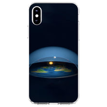 DistinctInk® Clear Shockproof Hybrid Case for Apple iPhone / Samsung Galaxy / Google Pixel - Flat Earth Map