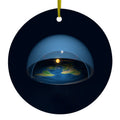 Flat Earth Map Ceramic Ornament