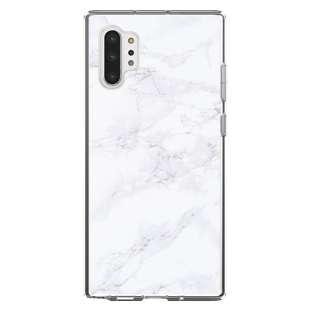 White Grey Marble Carrara Clear Shockproof iPhone Case, view 10