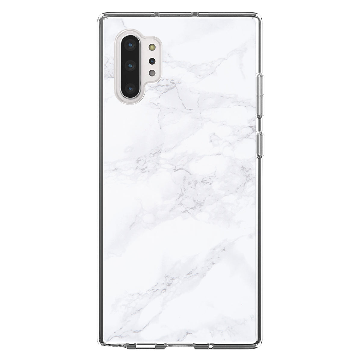 White Grey Marble Carrara Clear Shockproof iPhone Case, view 10