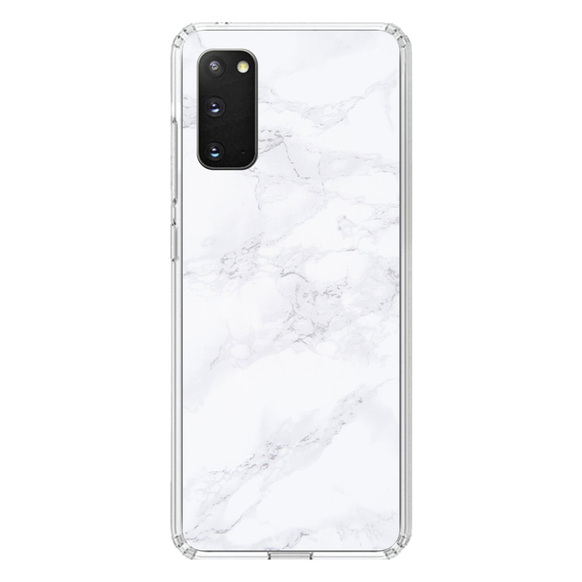White Grey Marble Carrara Clear Shockproof iPhone Case, view 15