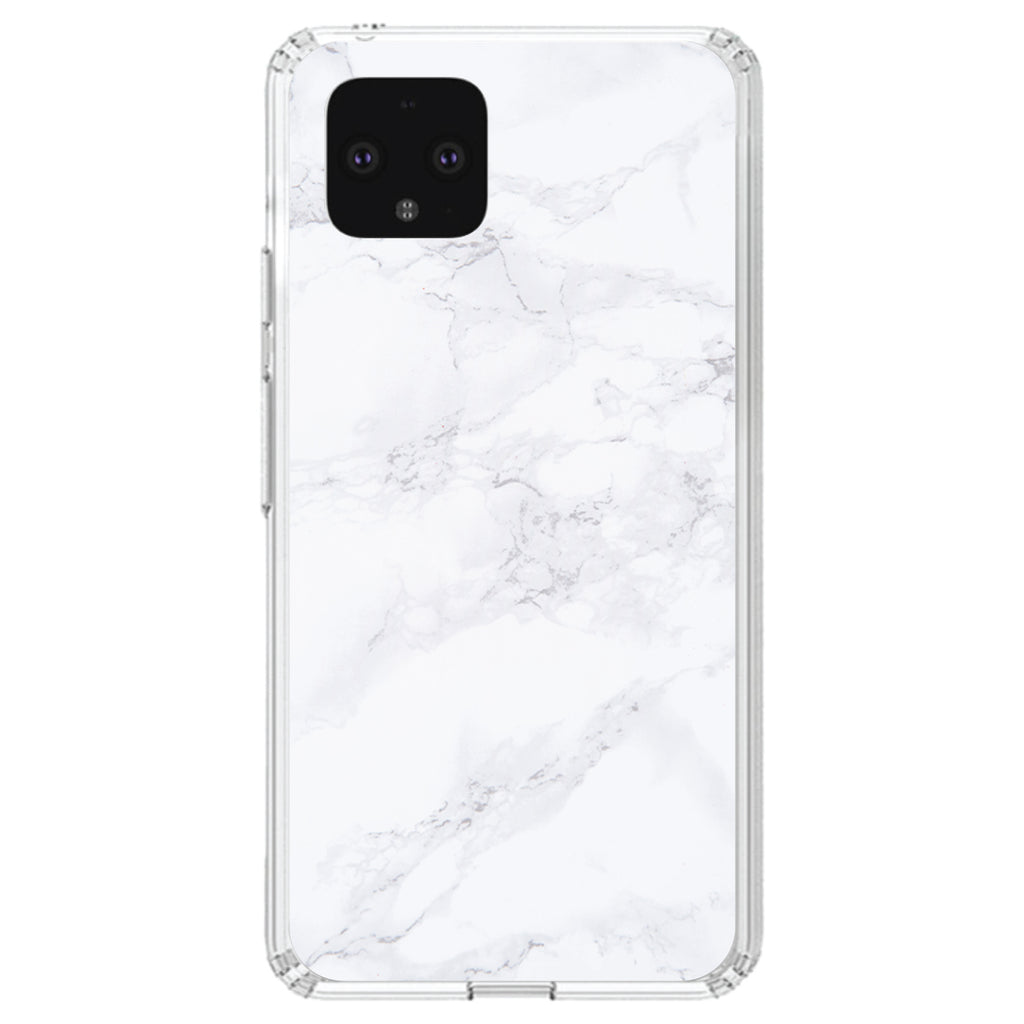 White Grey Marble Carrara Clear Shockproof iPhone Case, view 23