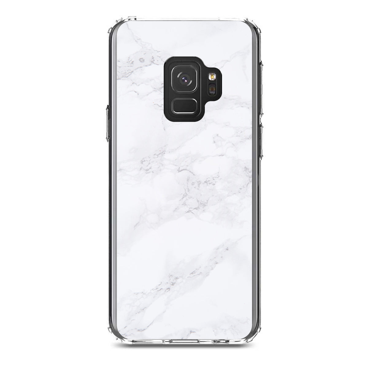 White Grey Marble Carrara Clear Shockproof iPhone Case, view 19