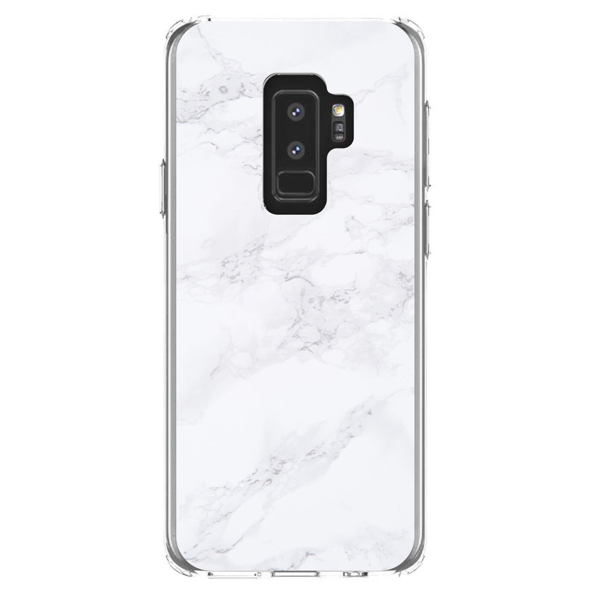 White Grey Marble Carrara Clear Shockproof iPhone Case, view 20