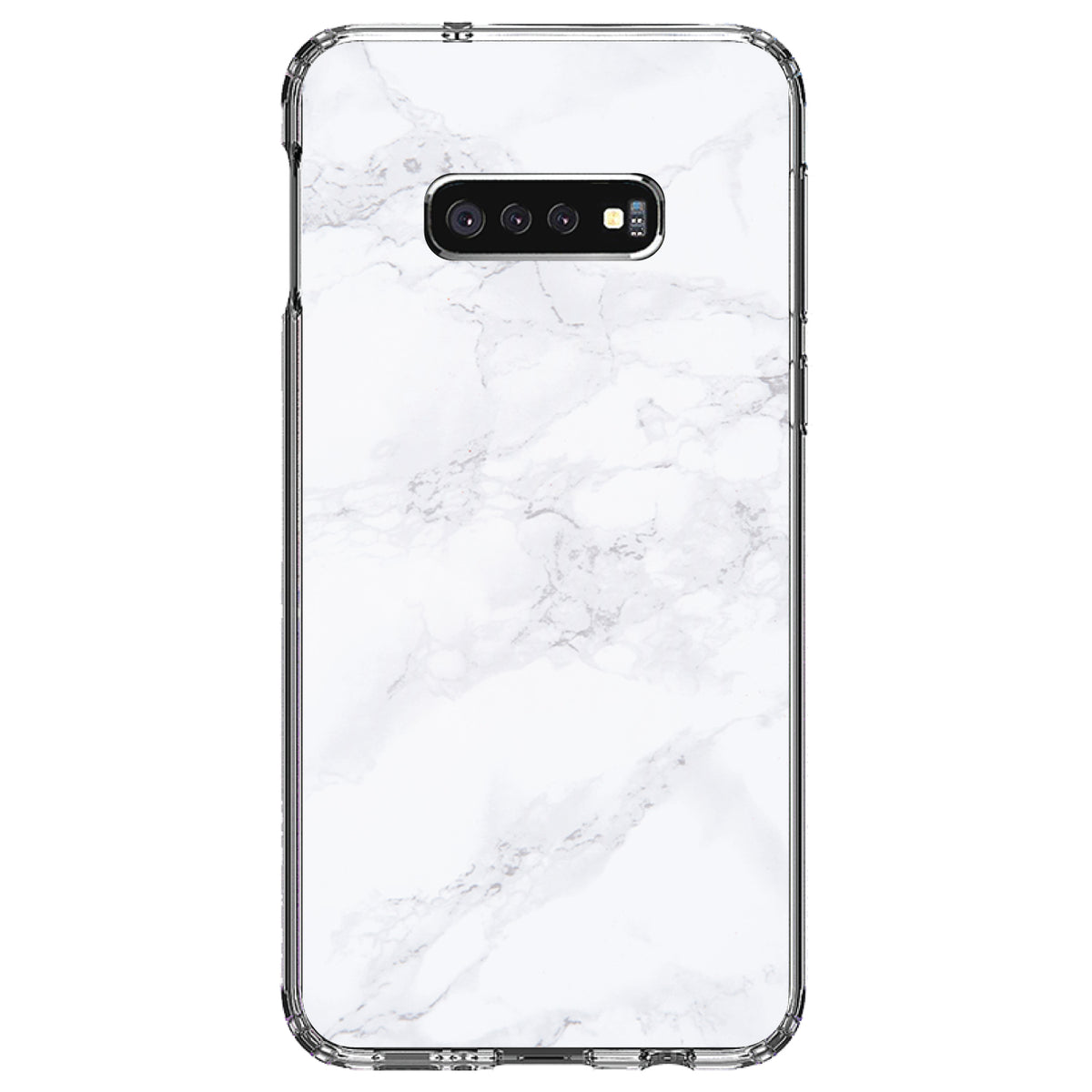 White Grey Marble Carrara Clear Shockproof iPhone Case, view 18