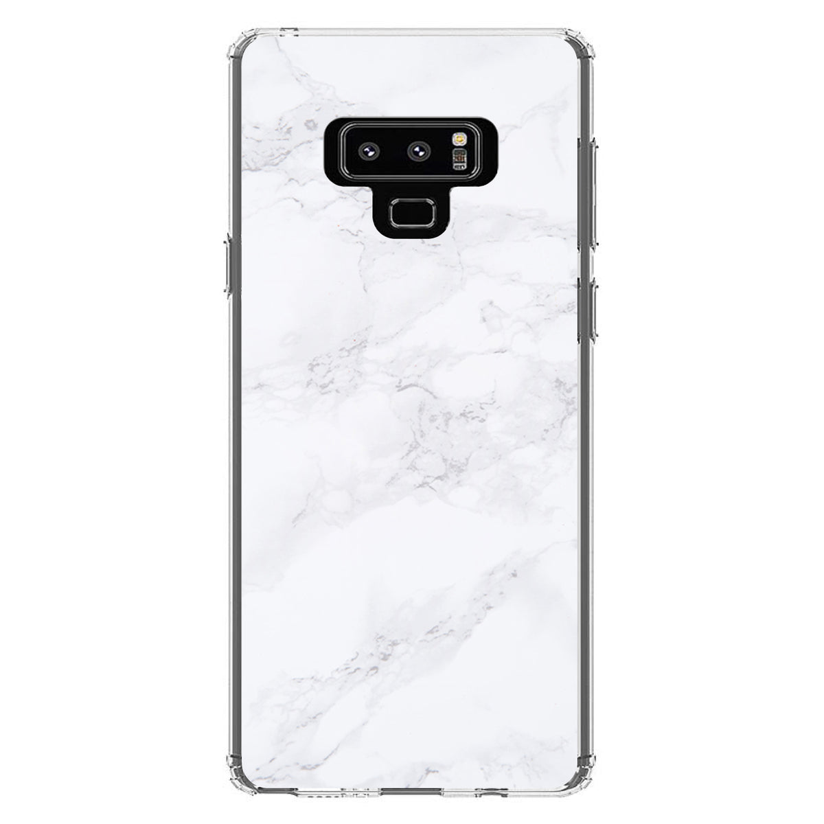 White Grey Marble Carrara Clear Shockproof iPhone Case, view 11