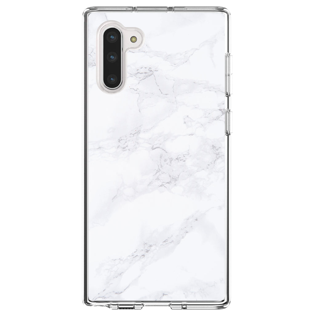 White Grey Marble Carrara Clear Shockproof iPhone Case, view 9