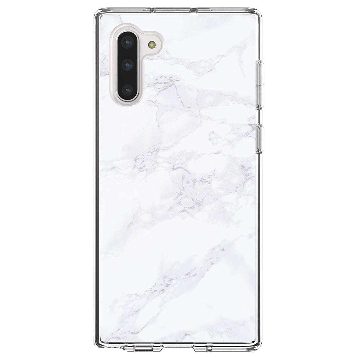 White Grey Marble Carrara Clear Shockproof iPhone Case, view 9