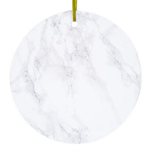White Grey Marble Carrara Ceramic Ornament