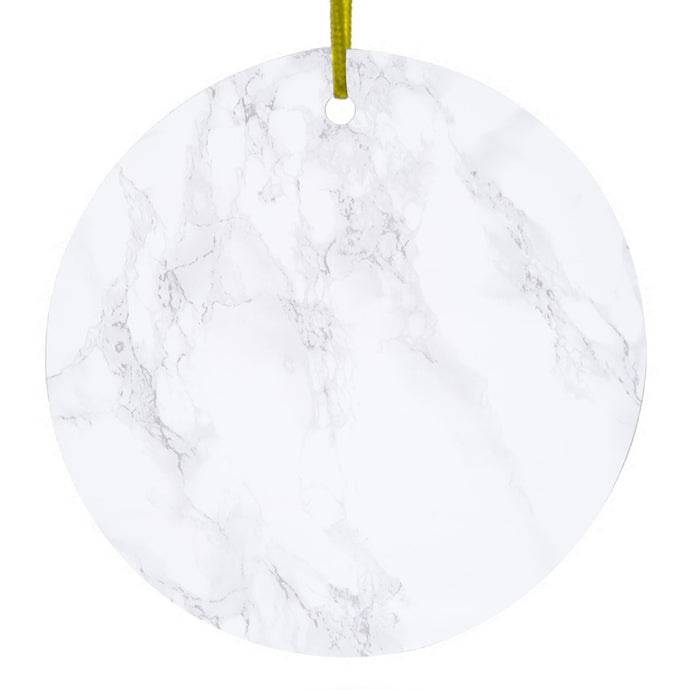 White Grey Marble Carrara Ceramic Ornament