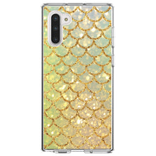 DistinctInk® Clear Shockproof Hybrid Case for Apple iPhone / Samsung Galaxy / Google Pixel - Gold Green Mermaid Scales