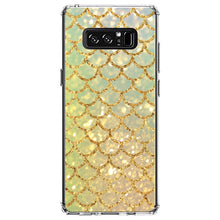 DistinctInk® Clear Shockproof Hybrid Case for Apple iPhone / Samsung Galaxy / Google Pixel - Gold Green Mermaid Scales