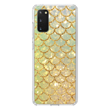 DistinctInk® Clear Shockproof Hybrid Case for Apple iPhone / Samsung Galaxy / Google Pixel - Gold Green Mermaid Scales