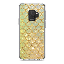DistinctInk® Clear Shockproof Hybrid Case for Apple iPhone / Samsung Galaxy / Google Pixel - Gold Green Mermaid Scales