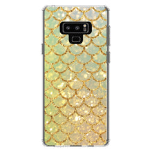 DistinctInk® Clear Shockproof Hybrid Case for Apple iPhone / Samsung Galaxy / Google Pixel - Gold Green Mermaid Scales