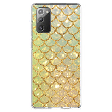 DistinctInk® Clear Shockproof Hybrid Case for Apple iPhone / Samsung Galaxy / Google Pixel - Gold Green Mermaid Scales