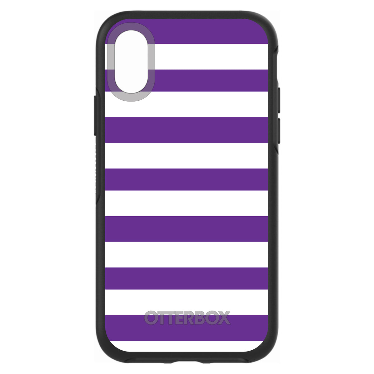 Purple & White Bold Stripes OtterBox Symmetry Case for iPhone & Galaxy, view 4