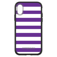 DistinctInk™ OtterBox Symmetry Series Case for Apple iPhone / Samsung Galaxy / Google Pixel - Purple & White Bold Stripes