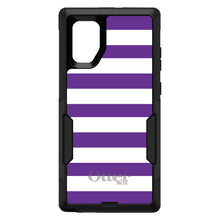 DistinctInk™ OtterBox Commuter Series Case for Apple iPhone or Samsung Galaxy - Purple & White Bold Stripes