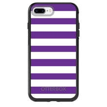 DistinctInk™ OtterBox Symmetry Series Case for Apple iPhone / Samsung Galaxy / Google Pixel - Purple & White Bold Stripes