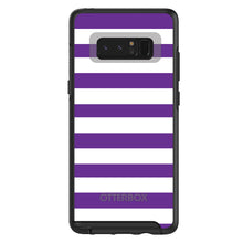 DistinctInk™ OtterBox Symmetry Series Case for Apple iPhone / Samsung Galaxy / Google Pixel - Purple & White Bold Stripes