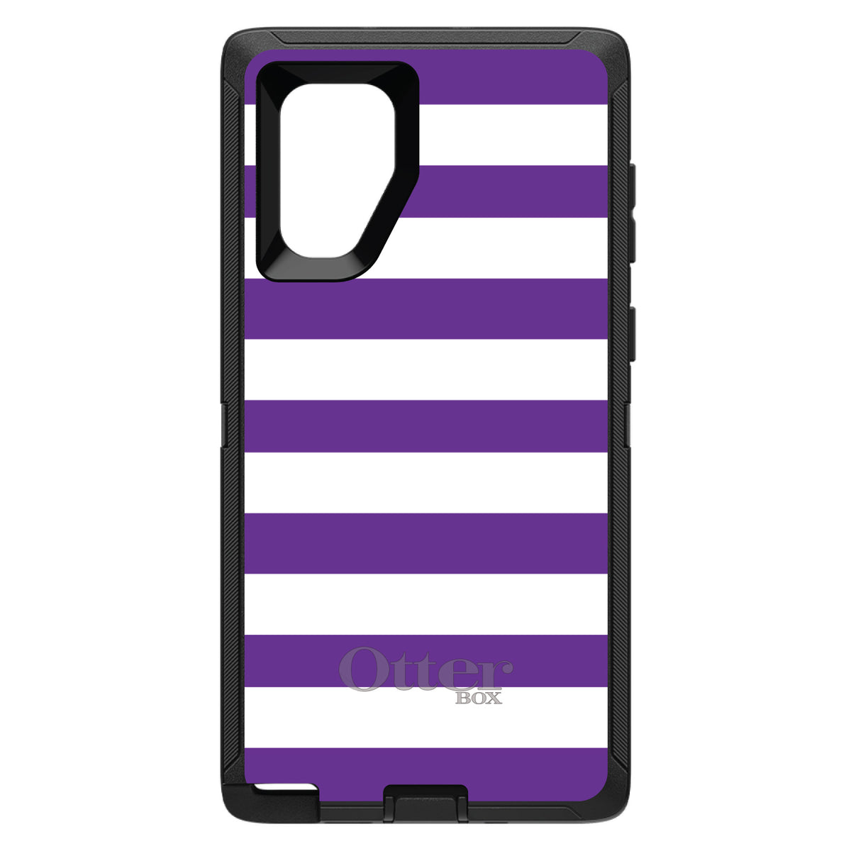 Purple & White Bold Stripes OtterBox Defender Case for iPhone & Galaxy, view 11