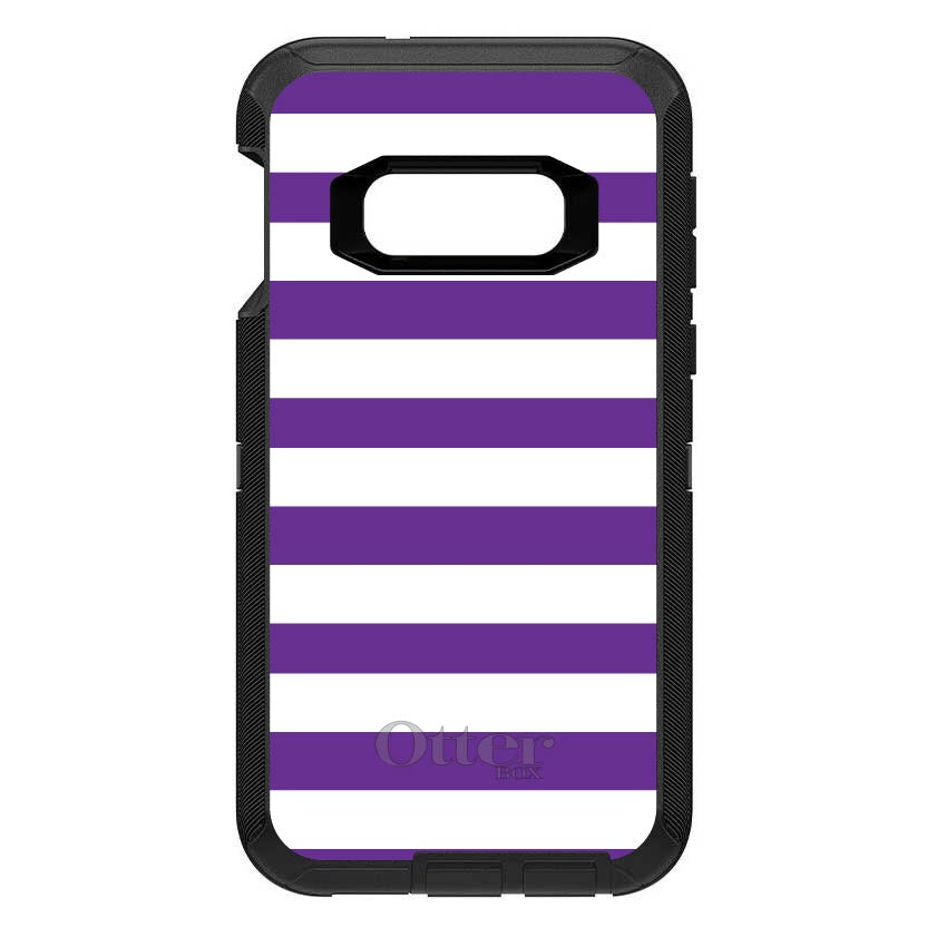 Purple & White Bold Stripes OtterBox Defender Case for iPhone & Galaxy, view 7