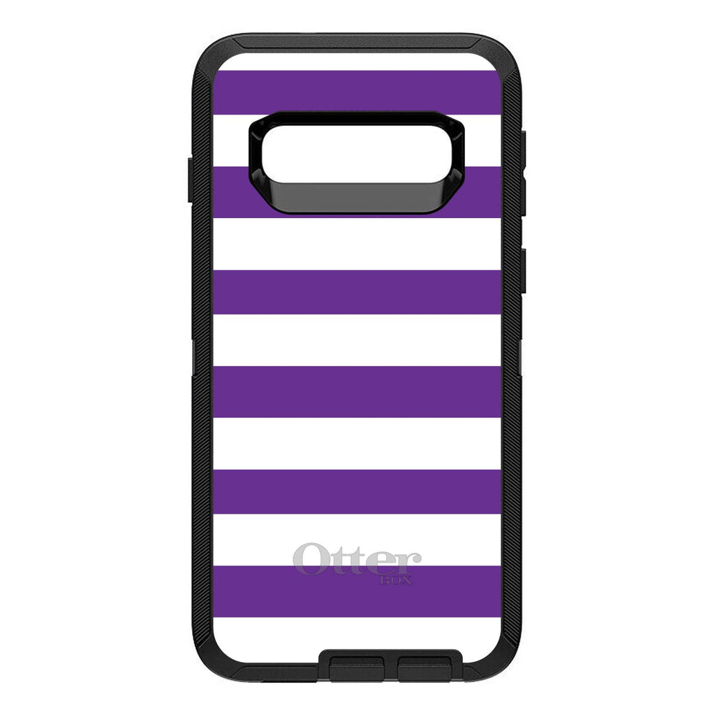Purple & White Bold Stripes OtterBox Defender Case for iPhone & Galaxy, view 6