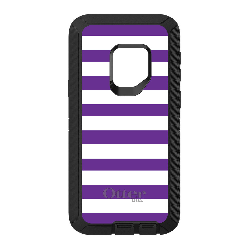 Purple & White Bold Stripes OtterBox Defender Case for iPhone & Galaxy, view 8