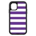 Purple & White Bold Stripes OtterBox Defender Case for iPhone & Galaxy, view 2