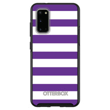 DistinctInk™ OtterBox Symmetry Series Case for Apple iPhone / Samsung Galaxy / Google Pixel - Purple & White Bold Stripes
