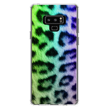 DistinctInk® Clear Shockproof Hybrid Case for Apple iPhone / Samsung Galaxy / Google Pixel - Rainbow Leopard Cheetah Fur Print