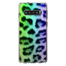 DistinctInk® Clear Shockproof Hybrid Case for Apple iPhone / Samsung Galaxy / Google Pixel - Rainbow Leopard Cheetah Fur Print