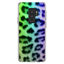 DistinctInk® Clear Shockproof Hybrid Case for Apple iPhone / Samsung Galaxy / Google Pixel - Rainbow Leopard Cheetah Fur Print