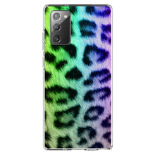 DistinctInk® Clear Shockproof Hybrid Case for Apple iPhone / Samsung Galaxy / Google Pixel - Rainbow Leopard Cheetah Fur Print