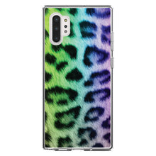 DistinctInk® Clear Shockproof Hybrid Case for Apple iPhone / Samsung Galaxy / Google Pixel - Rainbow Leopard Cheetah Fur Print