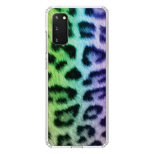 DistinctInk® Clear Shockproof Hybrid Case for Apple iPhone / Samsung Galaxy / Google Pixel - Rainbow Leopard Cheetah Fur Print