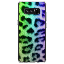 DistinctInk® Clear Shockproof Hybrid Case for Apple iPhone / Samsung Galaxy / Google Pixel - Rainbow Leopard Cheetah Fur Print