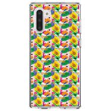 DistinctInk® Clear Shockproof Hybrid Case for Apple iPhone / Samsung Galaxy / Google Pixel - Summer Vibes Floral Pattern Green Yellow Blue