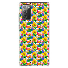 DistinctInk® Clear Shockproof Hybrid Case for Apple iPhone / Samsung Galaxy / Google Pixel - Summer Vibes Floral Pattern Green Yellow Blue