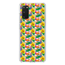 DistinctInk® Clear Shockproof Hybrid Case for Apple iPhone / Samsung Galaxy / Google Pixel - Summer Vibes Floral Pattern Green Yellow Blue
