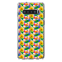 DistinctInk® Clear Shockproof Hybrid Case for Apple iPhone / Samsung Galaxy / Google Pixel - Summer Vibes Floral Pattern Green Yellow Blue