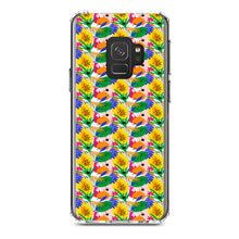 DistinctInk® Clear Shockproof Hybrid Case for Apple iPhone / Samsung Galaxy / Google Pixel - Summer Vibes Floral Pattern Green Yellow Blue