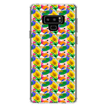 DistinctInk® Clear Shockproof Hybrid Case for Apple iPhone / Samsung Galaxy / Google Pixel - Summer Vibes Floral Pattern Green Yellow Blue