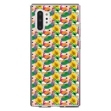 DistinctInk® Clear Shockproof Hybrid Case for Apple iPhone / Samsung Galaxy / Google Pixel - Summer Vibes Floral Pattern Green Yellow Blue