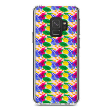 DistinctInk® Clear Shockproof Hybrid Case for Apple iPhone / Samsung Galaxy / Google Pixel - Summer Vibes Floral Pattern Pink Green Yellow